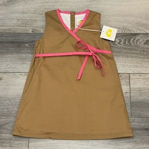 The Yellow Lamb tan and pink dress